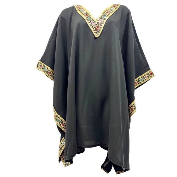 ABAYA Embroidered Chiffon Short Kaftan - Picture 7 of 7